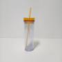 Macron Color 16oz Large Capacity Double-Layer Plastic Direct Drinking Cup