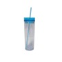 Macron Color 16oz Large Capacity Double-Layer Plastic Direct Drinking Cup