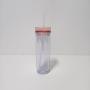 Macron Color 16oz Large Capacity Double-Layer Plastic Direct Drinking Cup