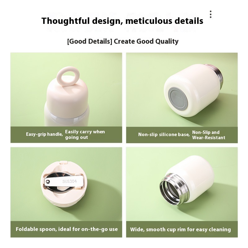 New Modern 316 Stainless Steel Portable Cartoon Braised Beaker Office Workers Bird's Nest Tremella Insulation Rice Barrel