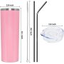 Promotion Double Wall Vacuum Insulated Mug Vacuum Tumbler with Straw Stainless Steel Mugs Coffee Mug with Lid American Style