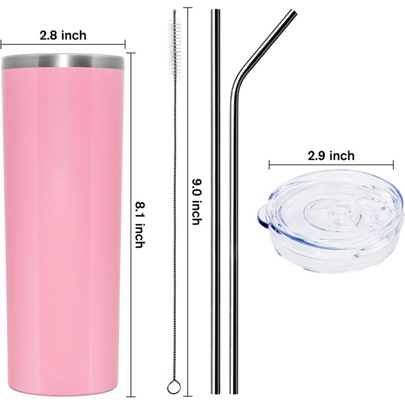 Promotion Double Wall Vacuum Insulated Mug Vacuum Tumbler with Straw Stainless Steel Mugs Coffee Mug with Lid American Style