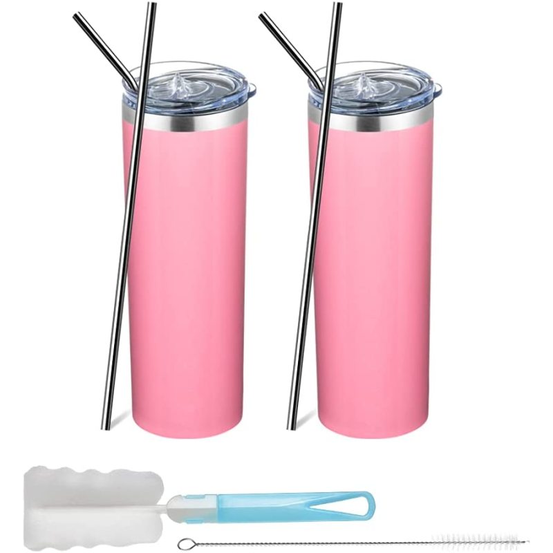 Promotion Double Wall Vacuum Insulated Mug Vacuum Tumbler with Straw Stainless Steel Mugs Coffee Mug with Lid American Style