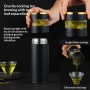 Double-layer Vacuum Insulated Stainless Steel Thermos Cup Intelligent Temperature Display Tea Water Separation Business Gift