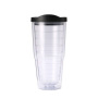 Transparent Plastic Straw Cup with Double Layer Thread Liner for Coffee and Outdoor Tours Boiling Water Safe
