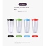 Transparent Plastic Straw Cup with Double Layer Thread Liner for Coffee and Outdoor Tours Boiling Water Safe