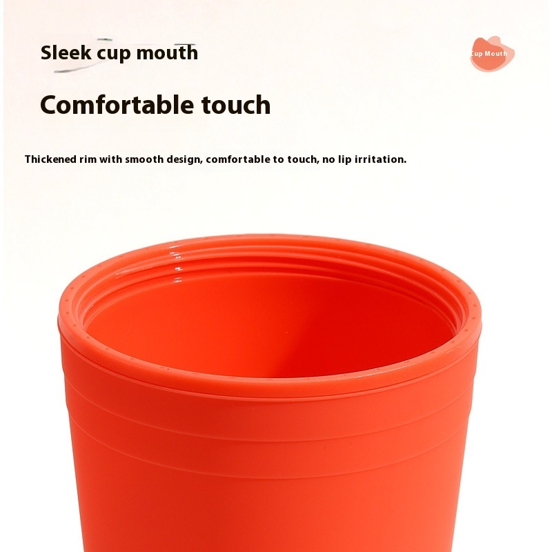 P1000 Modern Simple Frosted Plastic Straw Cup Portable Straight Body Drinking Cup Straw for Outdoor Activities Hiking Applicable