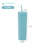 Large Capacity 450ml Frosted Double-Layer Plastic Sippy Cup Portable for Hiking Direct Drinking