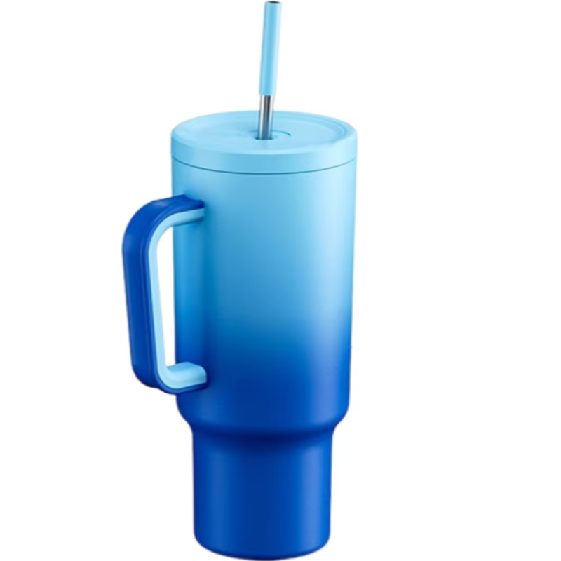 LUCKCHEN Custom 30oz 40oz Stainless Steel Tumbler Double Vacuum Insulated Outdoor Mug for Straw Lid Handle for Tea Travel Mug