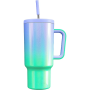 LUCKCHEN Custom 30oz 40oz Stainless Steel Tumbler Double Vacuum Insulated Outdoor Mug for Straw Lid Handle for Tea Travel Mug