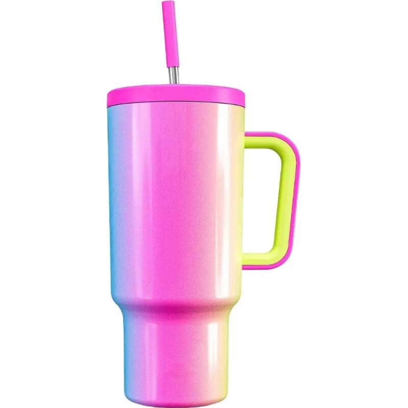 LUCKCHEN Custom 30oz 40oz Stainless Steel Tumbler Double Vacuum Insulated Outdoor Mug for Straw Lid Handle for Tea Travel Mug
