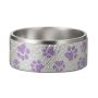 Stainless Steel Round Dog Feeding Bowl with Buckle and Diamond Design-Cross-Border Wholesale