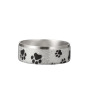 Stainless Steel Round Dog Feeding Bowl with Buckle and Diamond Design-Cross-Border Wholesale