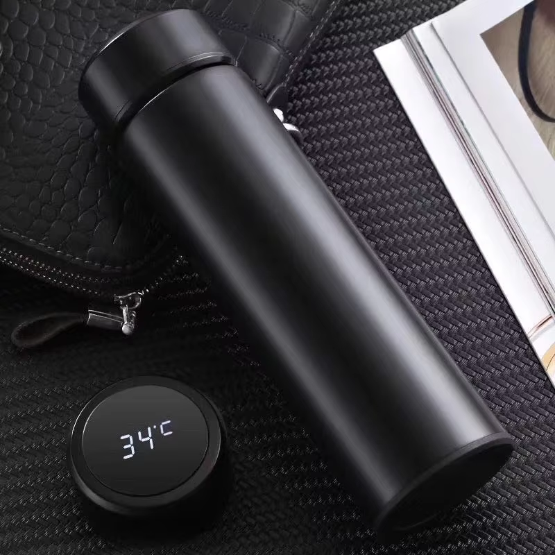 Stainless Steel Insulated Bottle With Temperature Display Lid Double Wall Water Bottle Vacuum Flask Thermal