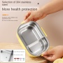 Stainless Steel Eco-friendly Portable Student Lunch Box Steamable Compartment Customized Design Modern Preservation Heatable