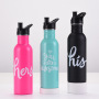 Vacuum Insulated Stainless Steel Outdoor Sports Water Bottle Lid Straw 12-24 Hours Thermal Insulation Lightweight Eco-Friendly