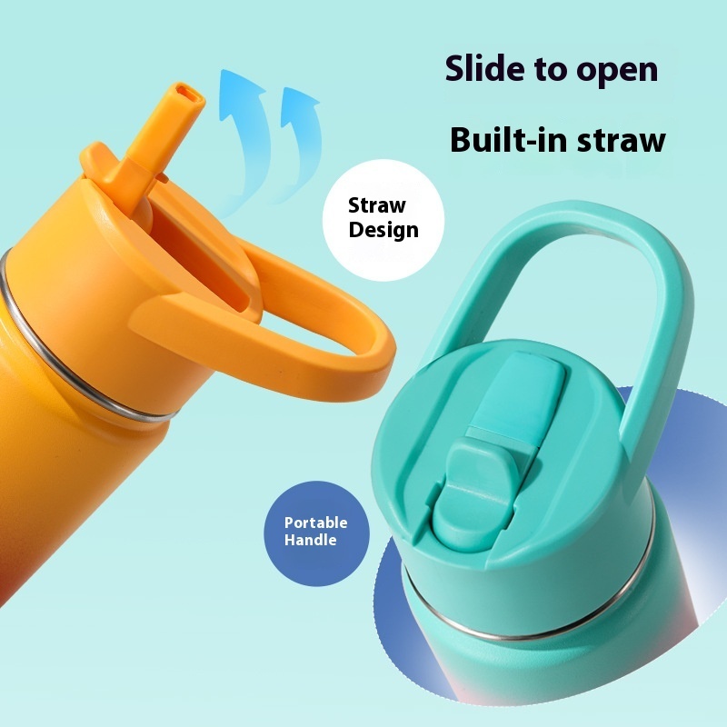 304 Stainless Steel Sports  Modern Space Pot Portable Handle Cross-Border  Thermos Cup for Travel