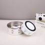 Modern Double Layer Stainless Steel Dog/Cat Bowl Non-Slip & Anti-Tipping Printed Pattern for Drinkware Perfect Business Gift