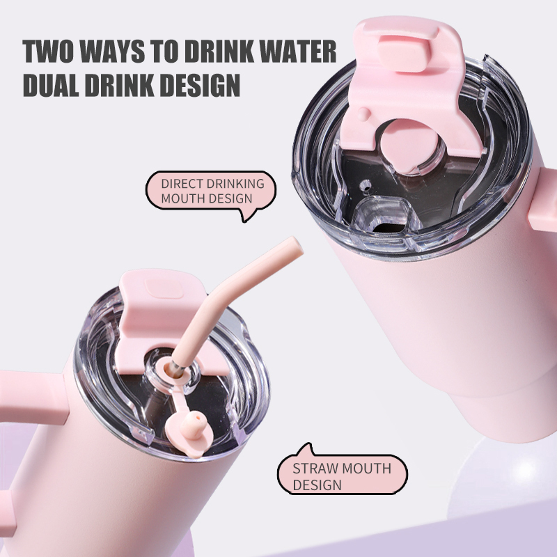 Modern New Leak Proof Travel Sport Blank Tumbler Stainless Steel 40oz Travel Tumbler With Handle and Straw