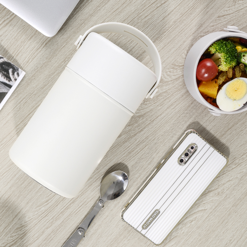 850ML Large Capacity Stainless Steel Thermal Flask Vacuum Insulated Lunch Container Wide Mouth Hot Food Jar