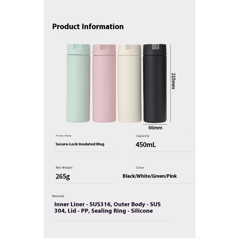 Stainless Steel 316 Vacuum Thermos Cup Quick Water Cup Tea Separation High Color Value for Men's Women's Business Gift