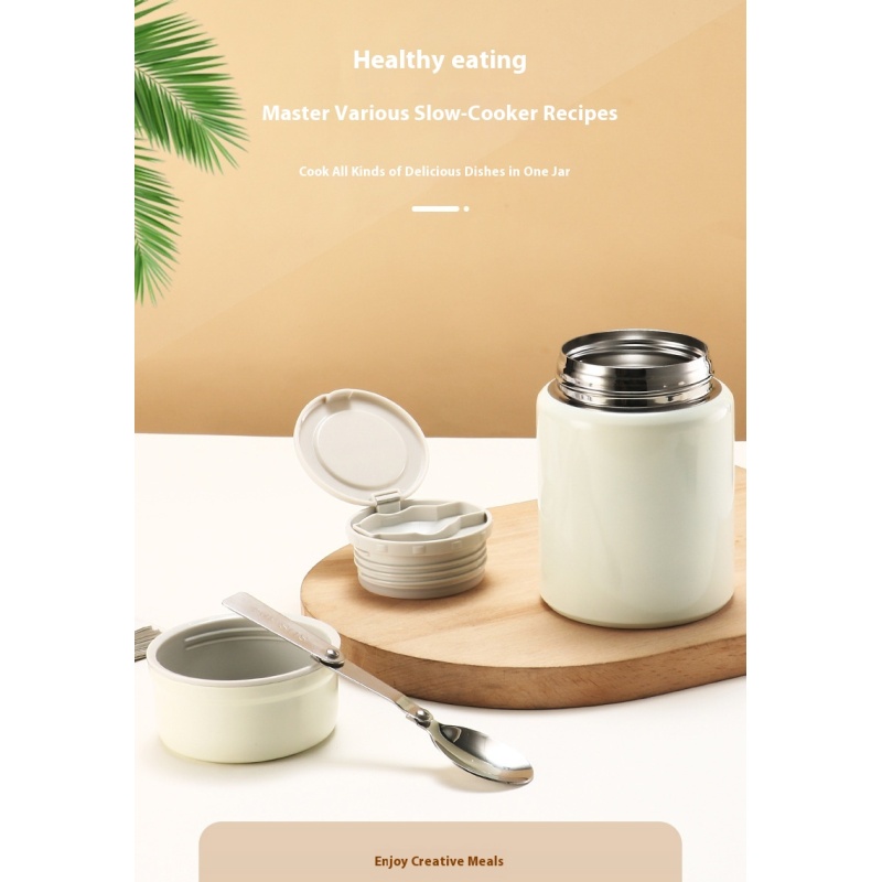 Stainless Steel Braised Pot Portable Work Thermos Cup Super Long Insulated Lunch Box for Porridge Stuff Insulated Beaker