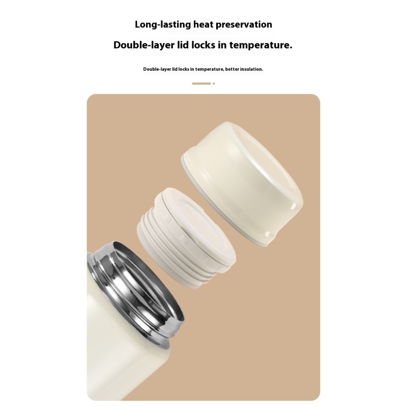 Stainless Steel Braised Pot Portable Work Thermos Cup Super Long Insulated Lunch Box for Porridge Stuff Insulated Beaker