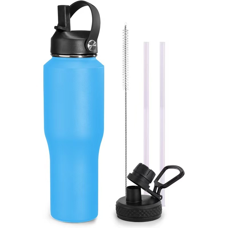 Classic Vacuum Insulated Stainless Steel 960ml Outdoor Car Cup with Handgrip Eco-Friendly Design