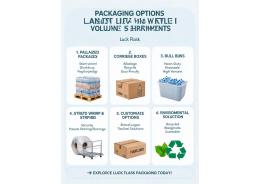 What packaging options are available for large volume shipments of water bottles?
