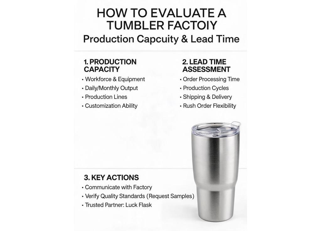 How to evaluate the production capacity and lead time of a tumbler factory?