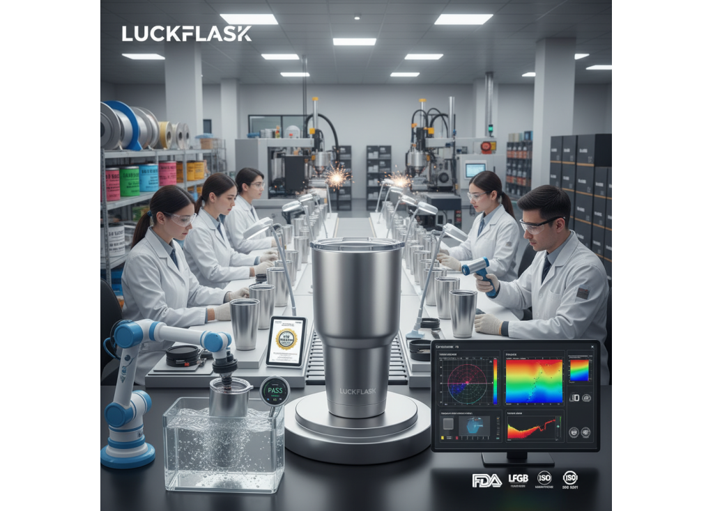 What quality control processes should a reputable drinkware factory have in place?