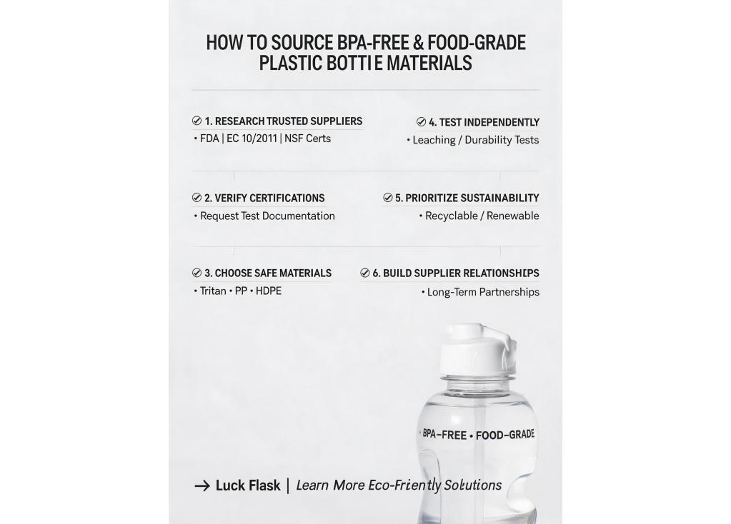 How to source BPA-free and food-grade materials for plastic bottle manufacturing?