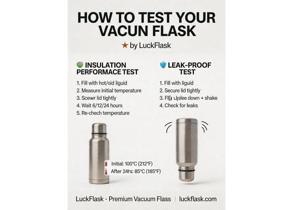 How to test the insulation performance and leak-proof capability of a vacuum flask?