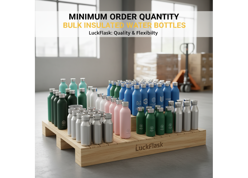 What is the typical minimum order quantity (MOQ) for bulk insulated water bottle purchases?