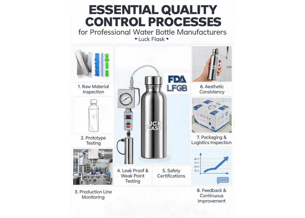 What quality control processes are essential for a professional water bottle manufacturer?