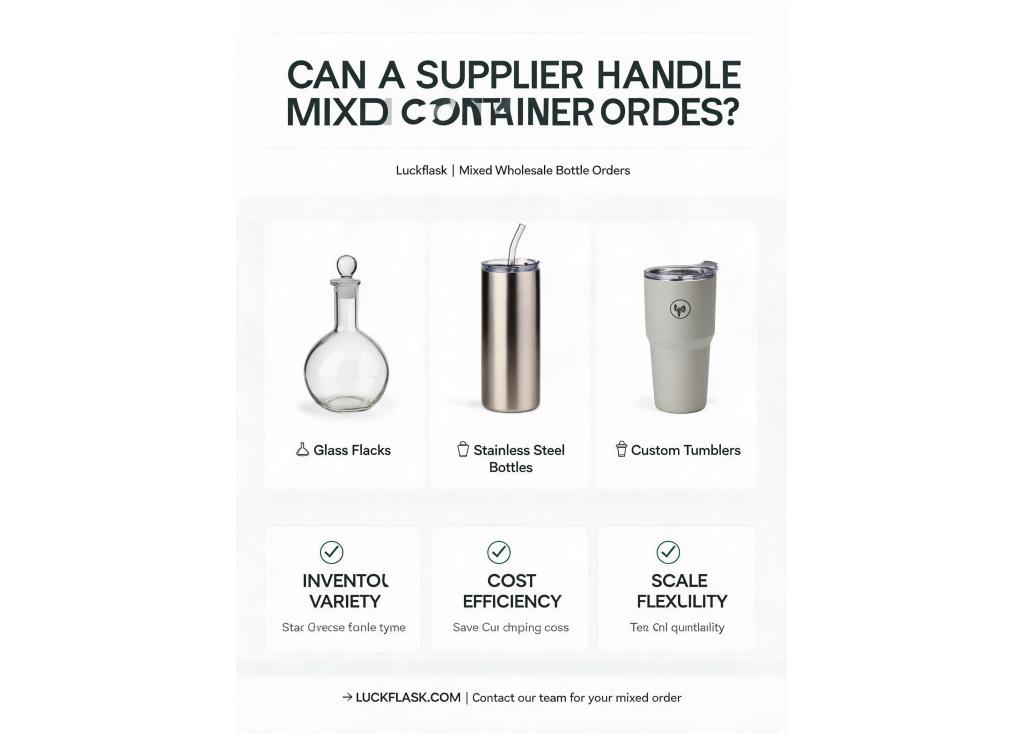 Can a supplier handle mixed container orders (combining different bottle types) for wholesale?