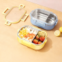 Stainless Steel Eco-friendly Portable Student Lunch Box Steamable Compartment Customized Design Modern Preservation Heatable