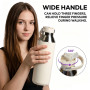 350ml/500ml/750ml Classic Double Wall Stainless Steel Water Bottle Ceramic Coating Vacuum Tumbler Essential for Travel Back School Tea