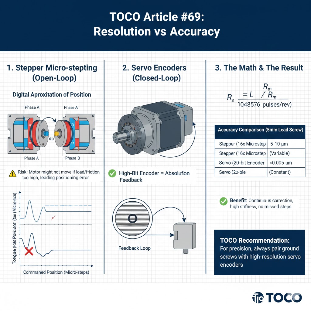 Comparação entre feedback de motor de passo e servo motor
