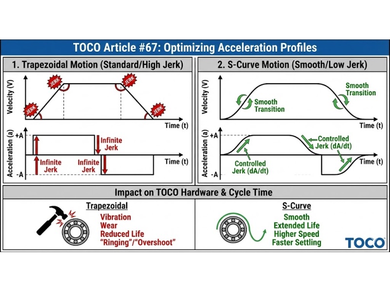 Optimeiddio Proffiliau Cyflymiad: Cromlin-S vs. Mudiad Trapesoidaidd