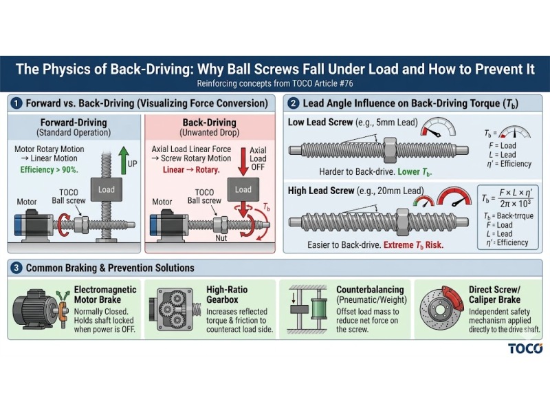 The Physics of Back-Driving: Why Some Ball Screws "Fall" and How to Prevent It
