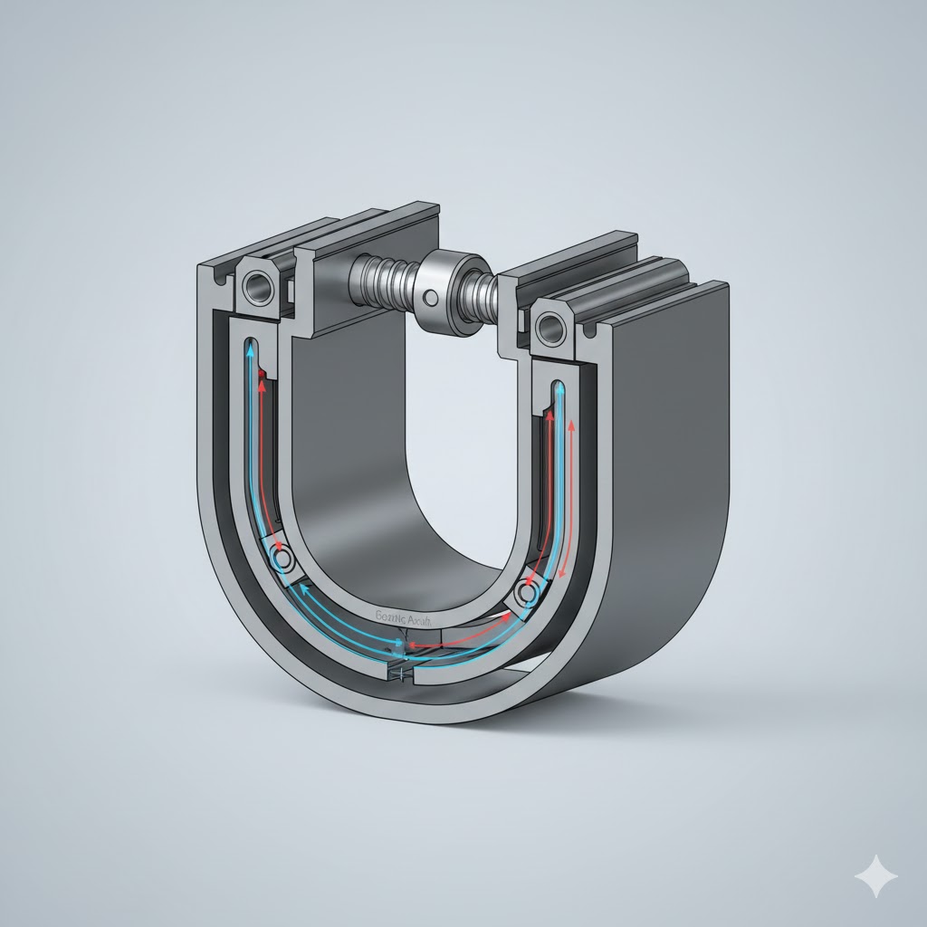 Техническая трехмерная схема в разрезе монопода TOCO.