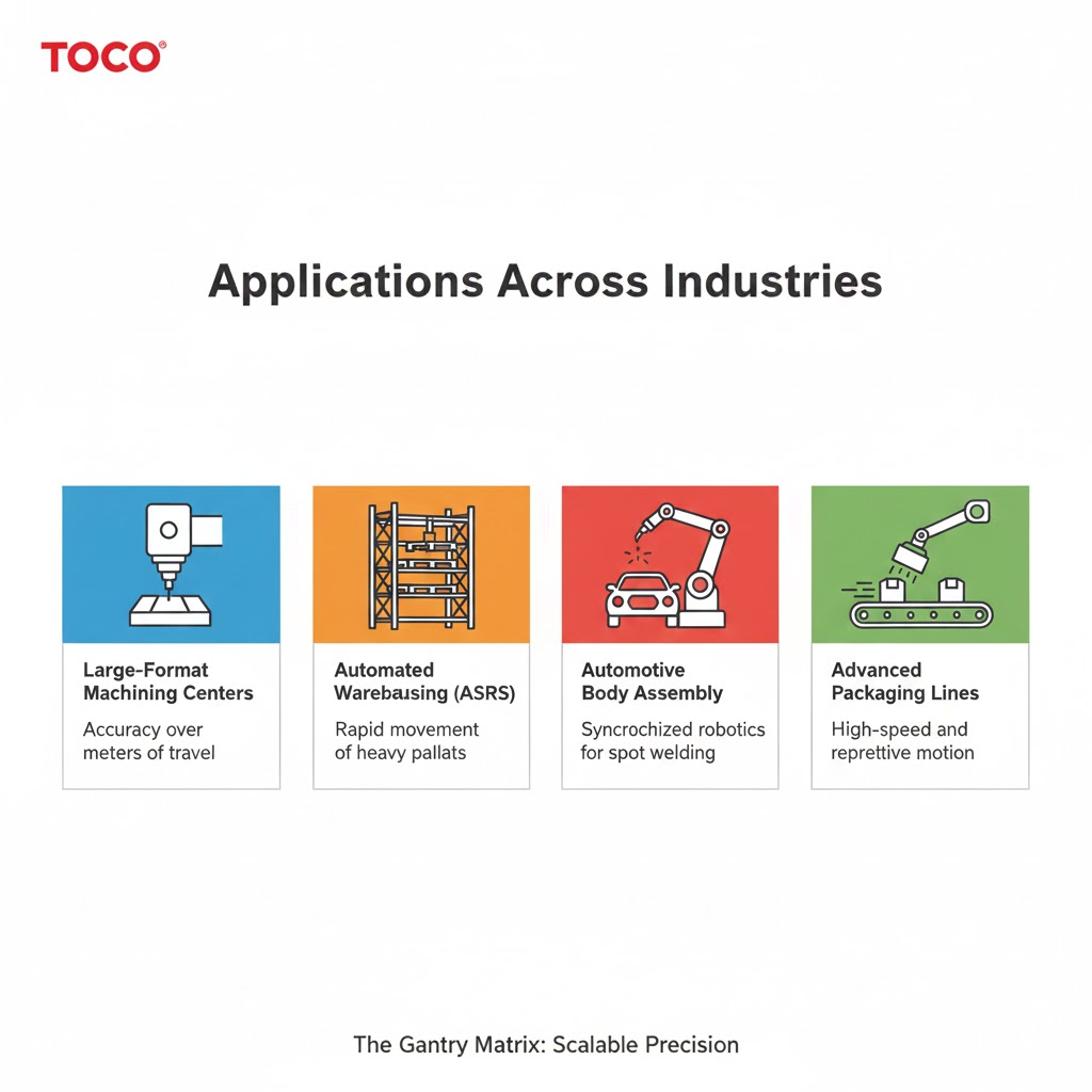 Applications du mouvement linéaire dans tous les secteurs d'activité