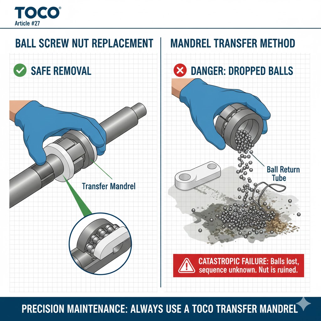Méthode de transfert par mandrin - retrait en toute sécurité