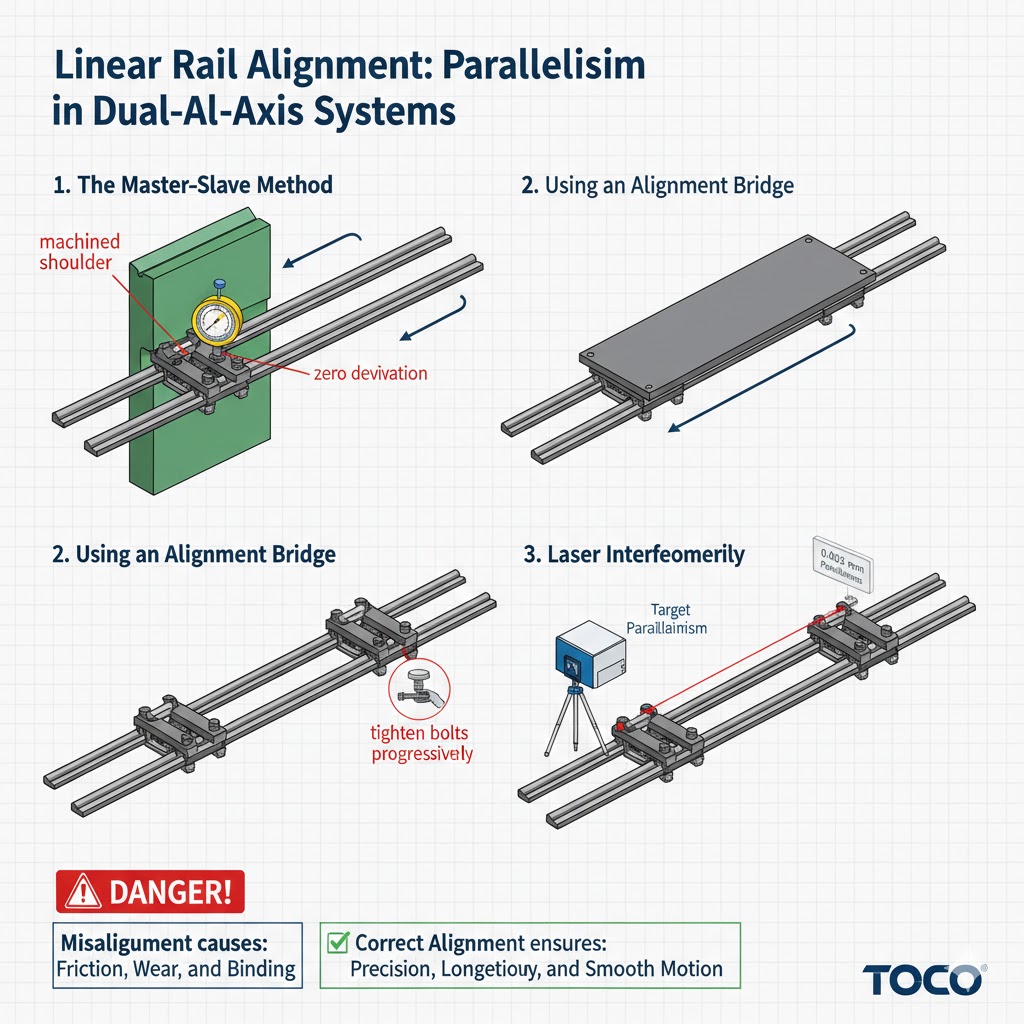 alinhamento ferroviário linear Toco