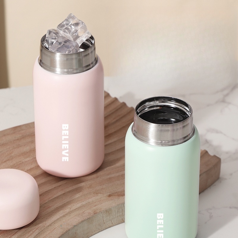 Mini Portable Vacuum Flasks Insulated Water Bottle Stainless Steel Tumbler With Custom Logo