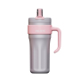 New 40oz Stainless Steel   Pure Straw Large Capacity Thermos Cup Simple Outdoor Portable Handle Cup Giant Insulated Cold Cup