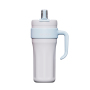 New 40oz Stainless Steel   Pure Straw Large Capacity Thermos Cup Simple Outdoor Portable Handle Cup Giant Insulated Cold Cup