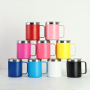 Wholesale Price Double Wall Stainless Steel Coffee Cups with Handle Customized Thermos Office Bottles