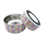 Custom logo Stainless Steel Dog Bowl Large Capacity Slow Feeder Dog Bowl Food Container Round Pet Food Dish